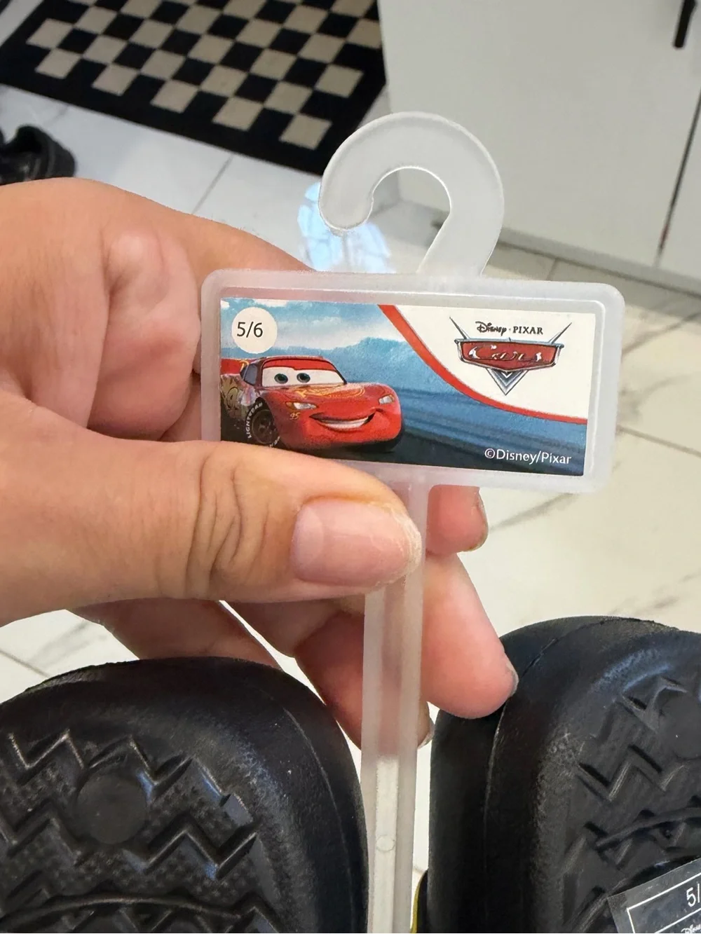 Disney Black and Red Lightning McQueen Clog Slides